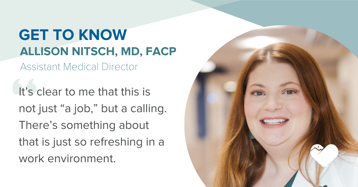 Quote from Dr. Allison Nitsch, MD, FACP