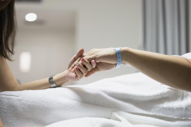 holding hands
