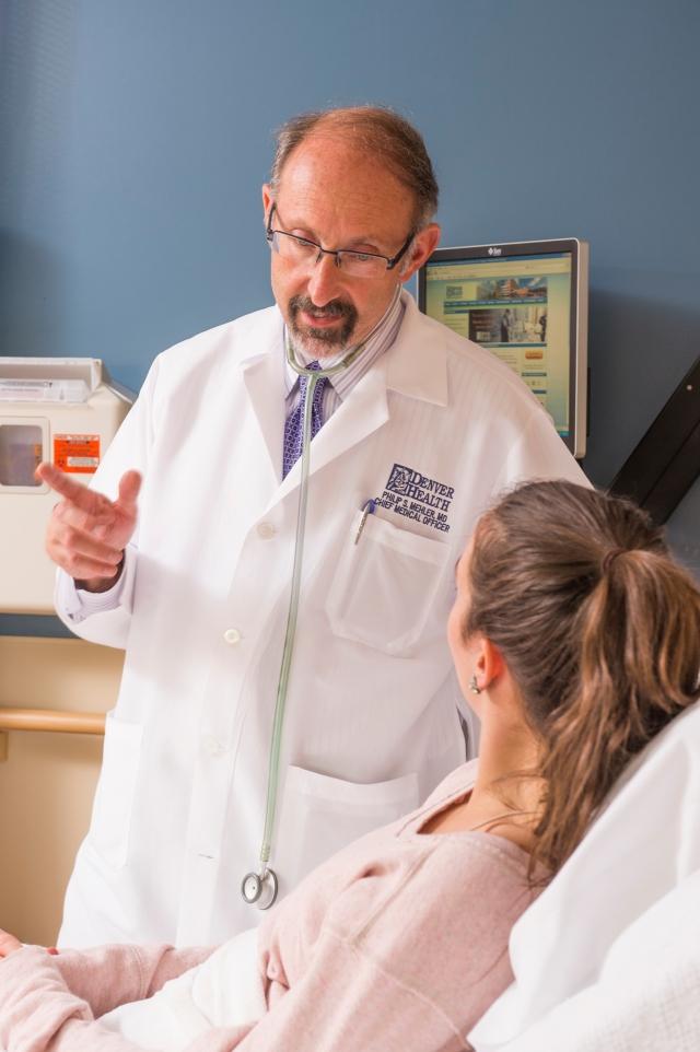 adult with doctor
