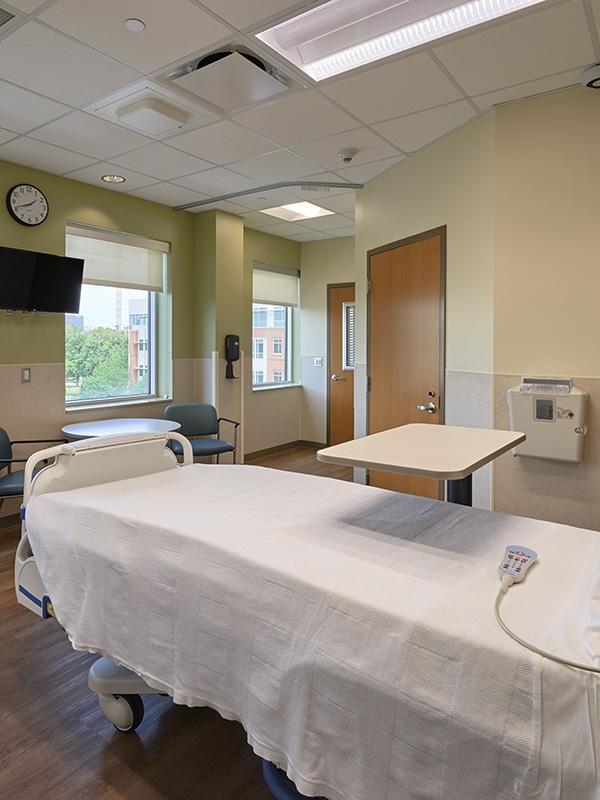 A patient room in the ACUTE unit